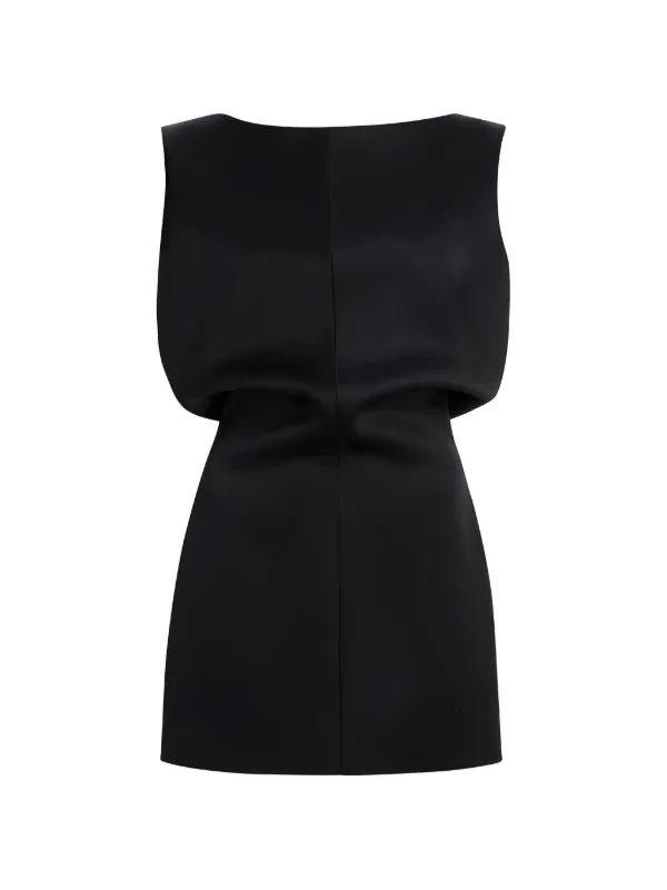 Khaite Toma Mini Dress in Black