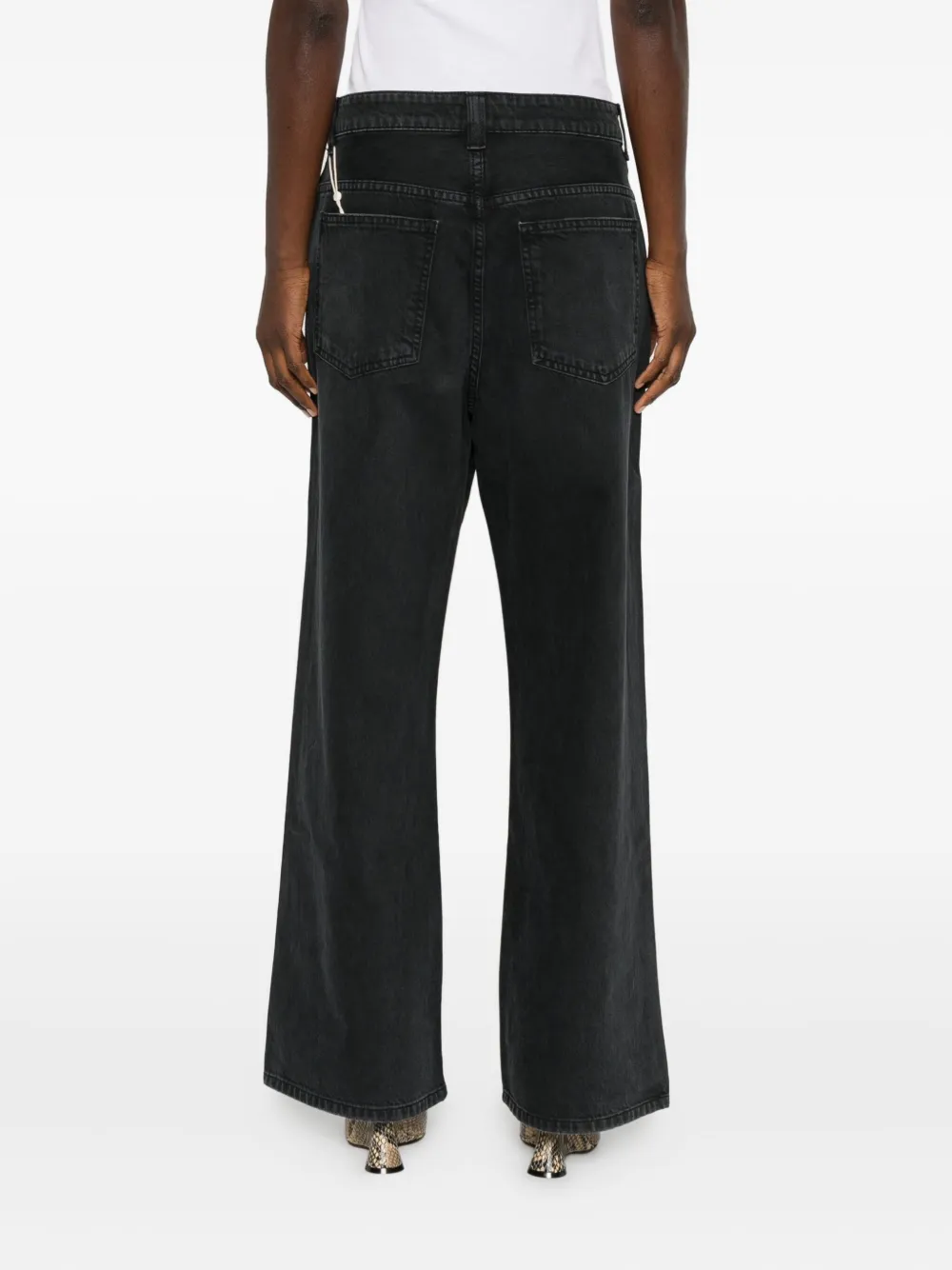 KHAITE wide-leg jeans Zwart
