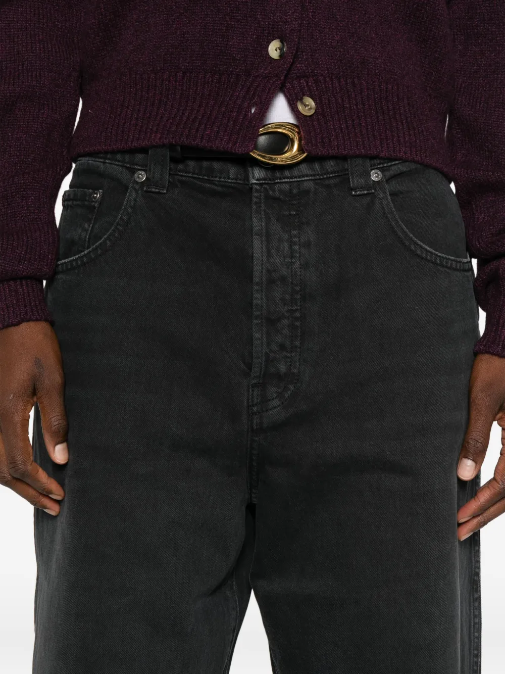 KHAITE wide-leg jeans Zwart