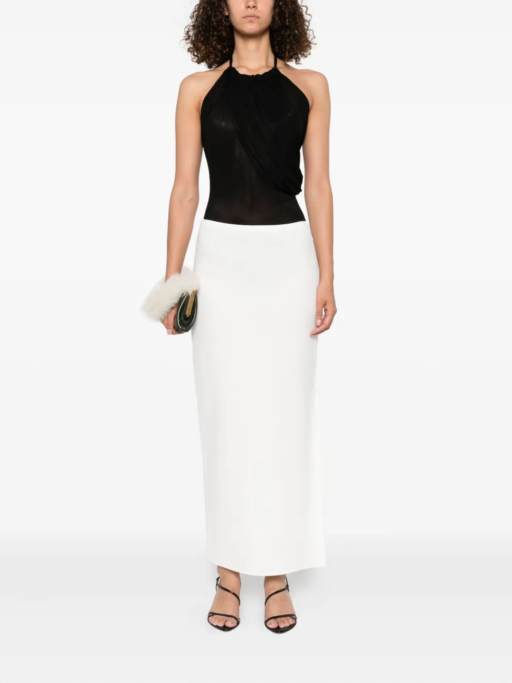 KHAITE Lilth maxi skirt Beige