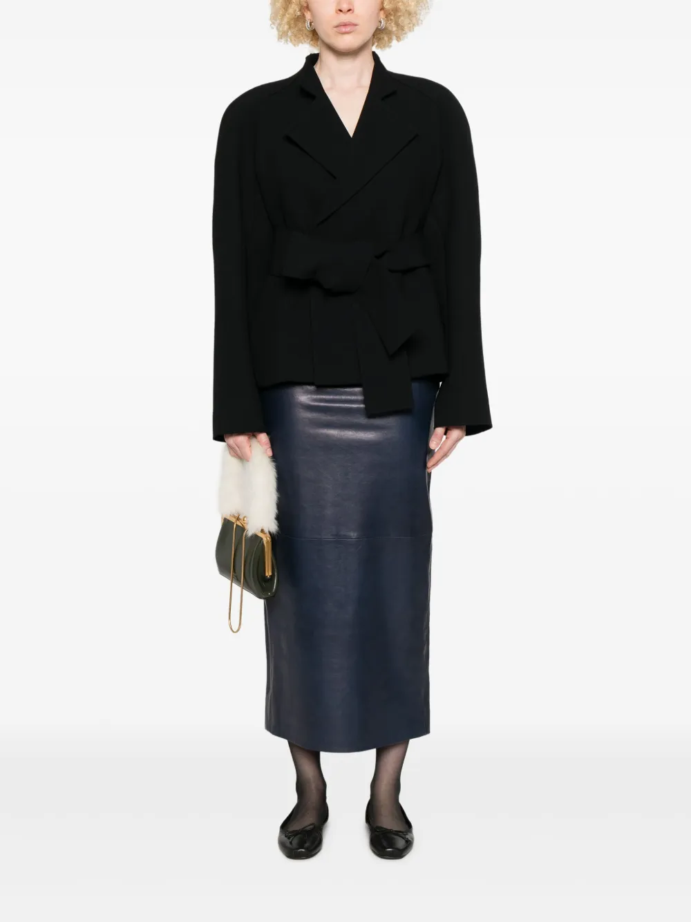 KHAITE Loxley midi-rok - Blauw