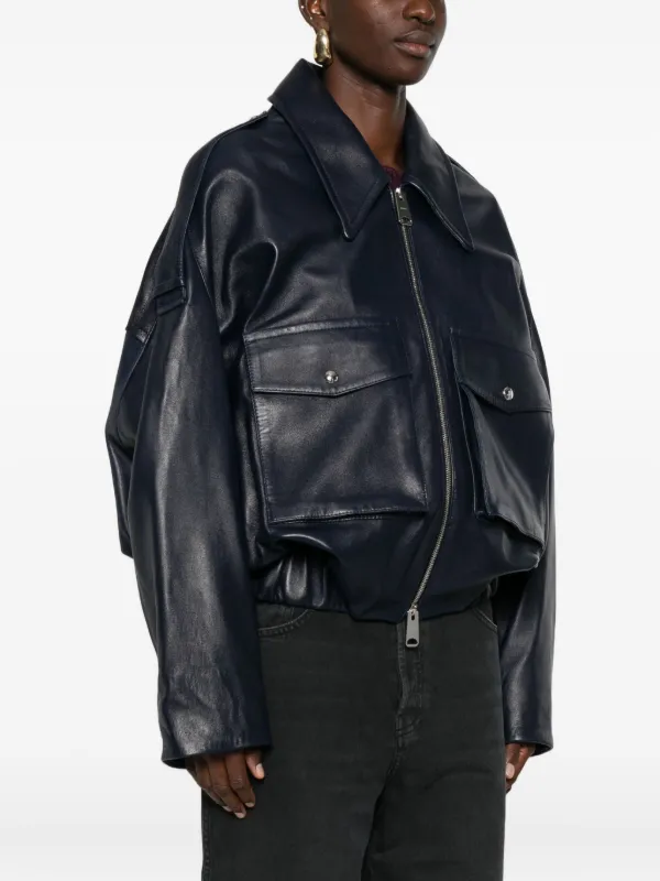 KHAITE Owey Bomber Jacket | Blue | FARFETCH