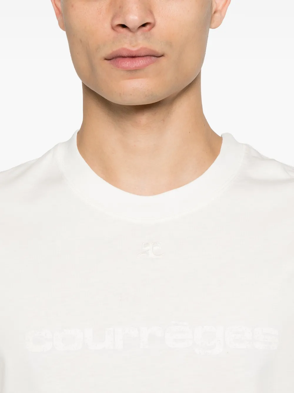 Courrèges T-shirt met AC-print Wit
