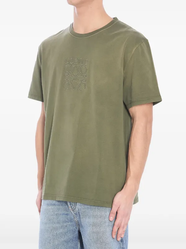 LOEWE✨ロエベ アナグラム ロゴ Tシャツ カーキ 緑 グリーン ゴールド