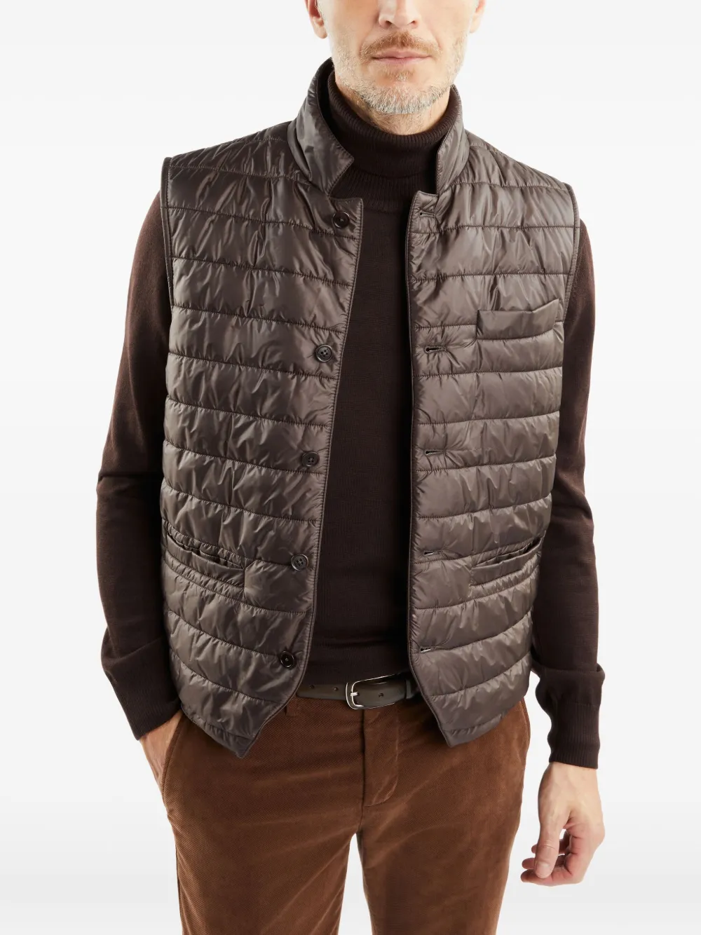 Fay Gewatteerde bodywarmer Bruin