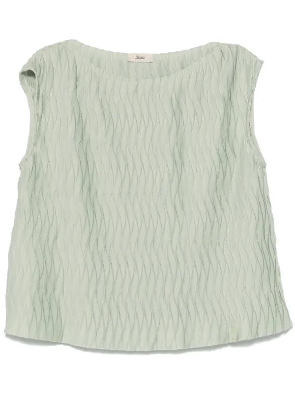 Herno Wrinkled-effect Top in Green