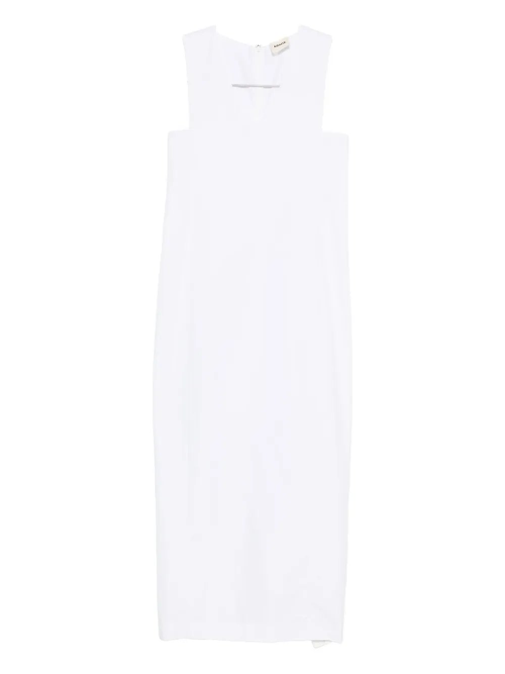 Khaite Avery Cotton-poplin Maxi Dress In White