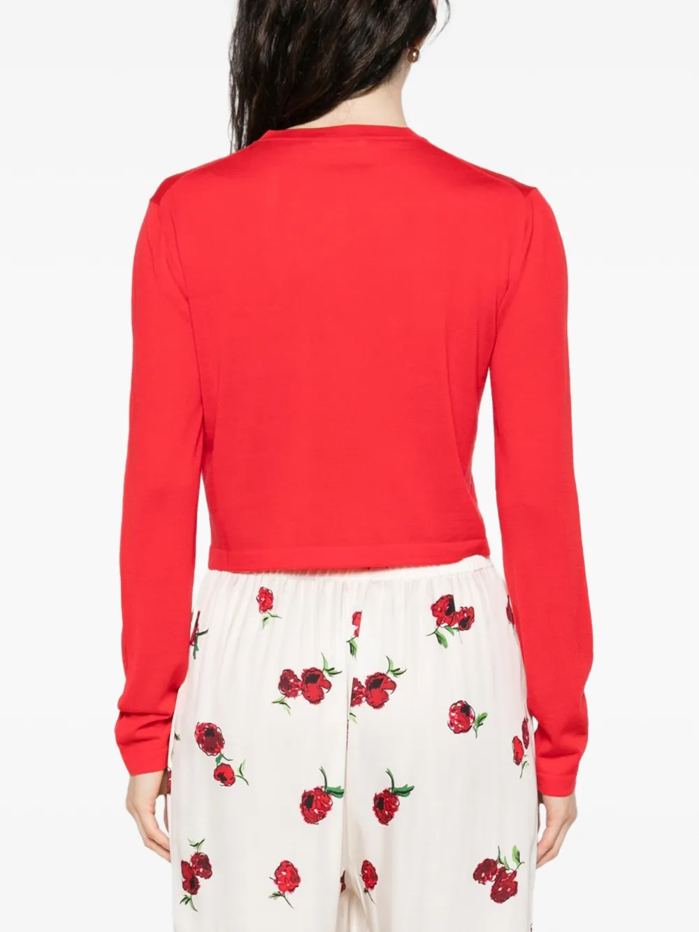KHAITE Brieta cardigan Rood