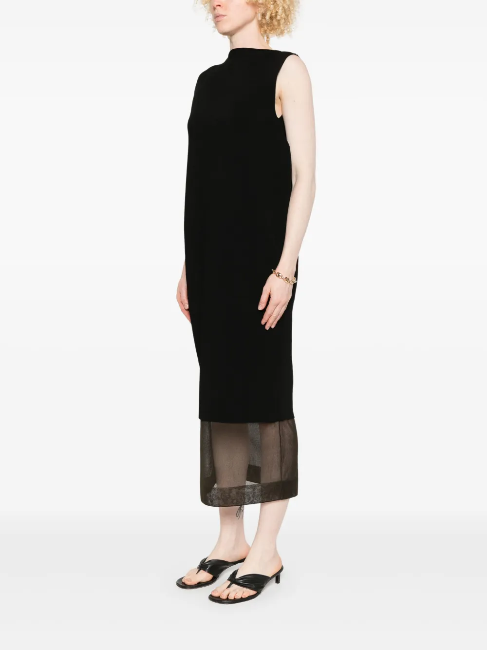KHAITE Malik midi dress - Zwart