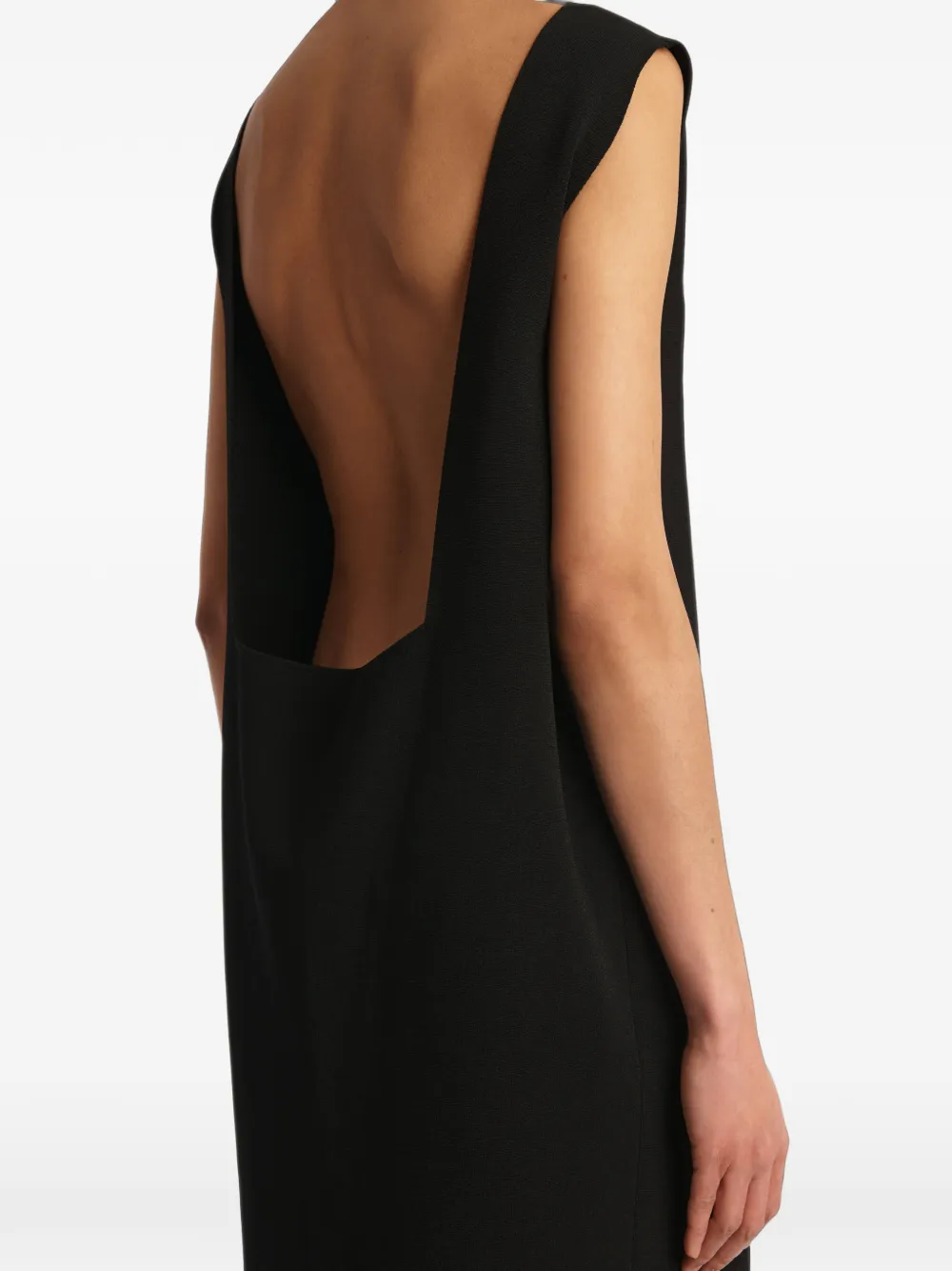 KHAITE Malik Midi Dress in Black, view 5