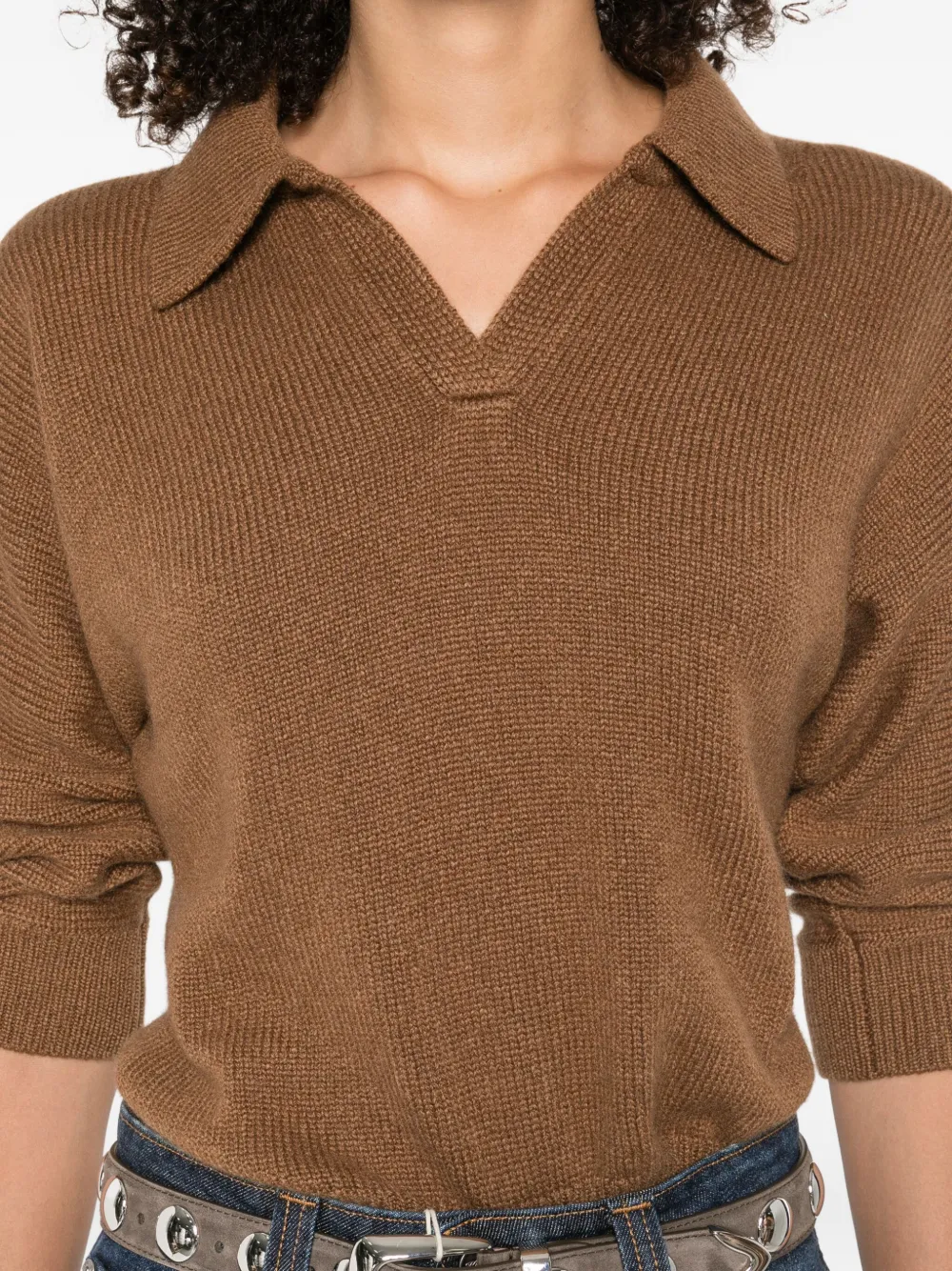 KHAITE Herve polo jumper Bruin