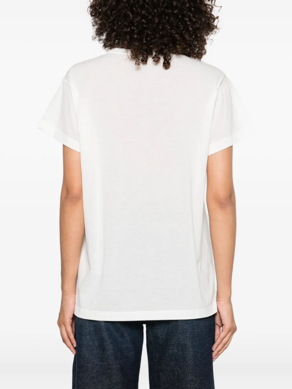 KHAITE Maeve cartoon-print T-shirt Wit