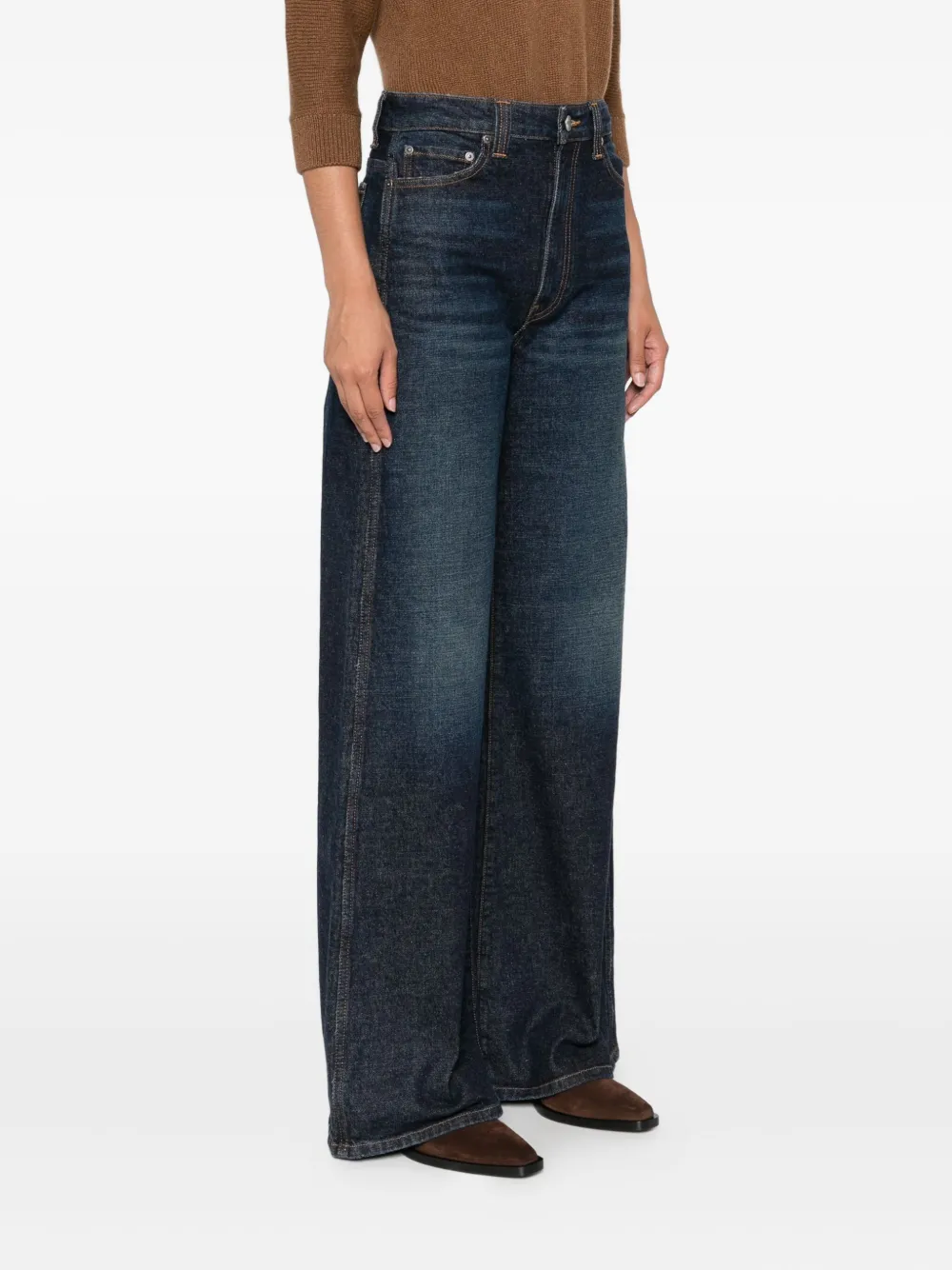 KHAITE Dane wide-leg jeans Blauw
