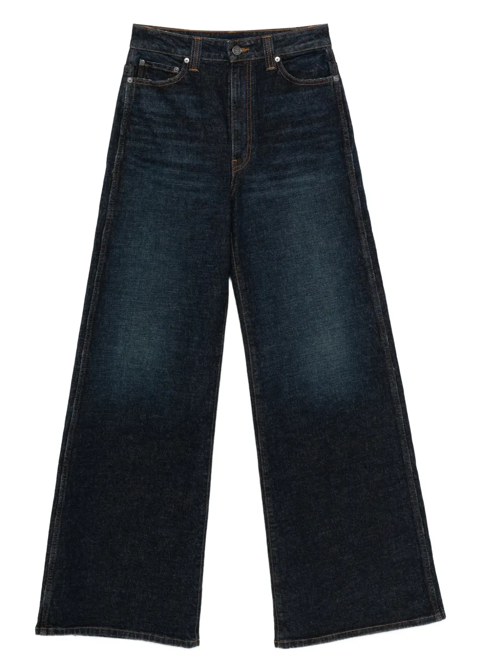 KHAITE Dane jeans met wijde pijpen Blauw
