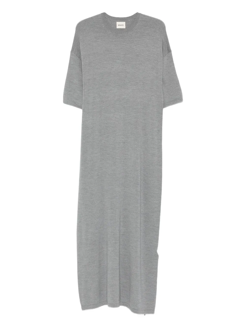 KHAITE short-sleeves midi dress Grijs