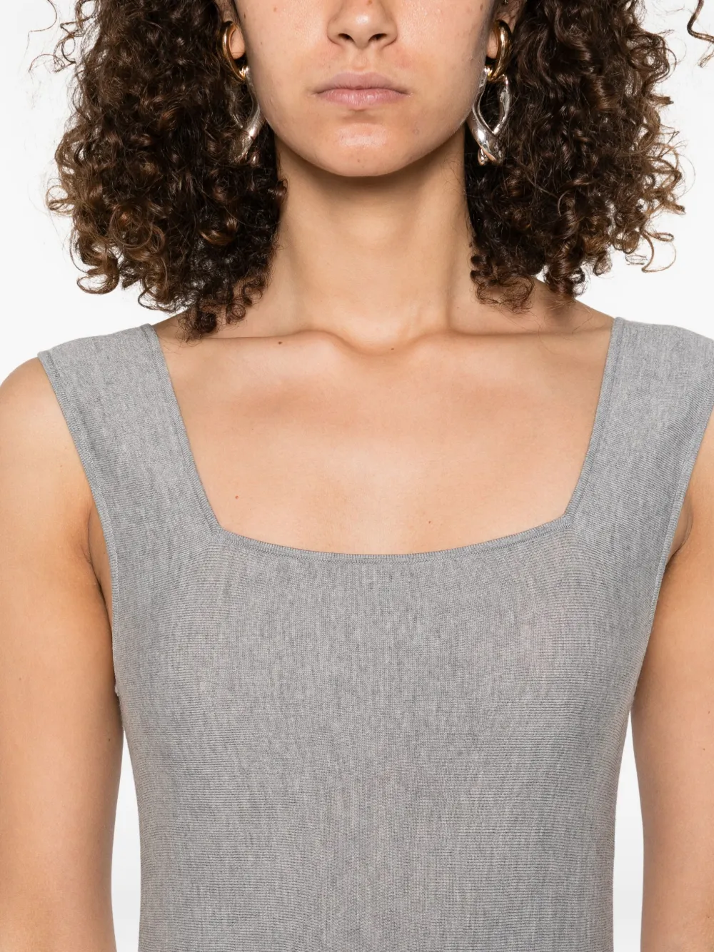 KHAITE Jodie midi dress Grijs