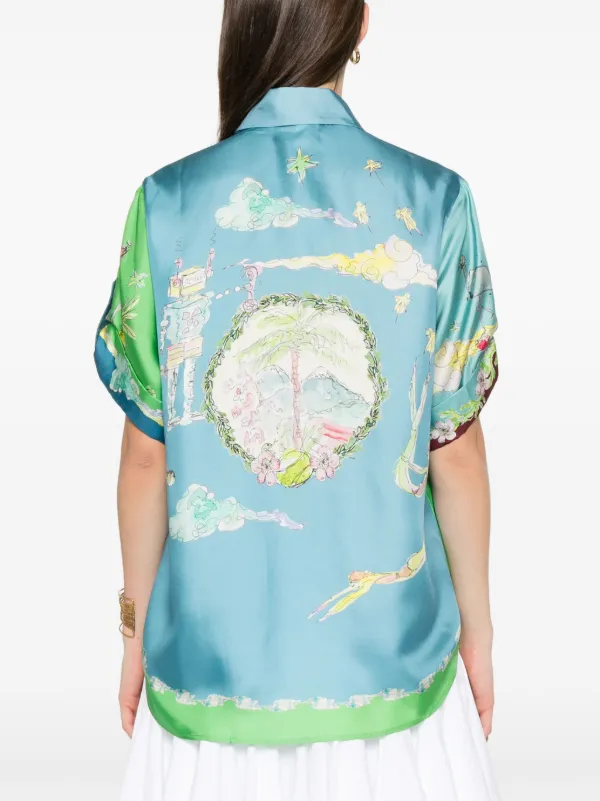 Tシャツ・カットソー Alemais Daria Shirt DARIA SILK SHIRT – ALEMAIS