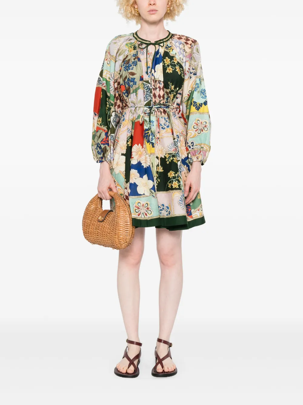 ALEMAIS Bianca mini-jurk - Groen