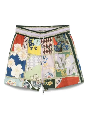 GANNI バイカラー デニムショーツ | グリーン | FARFETCH JP