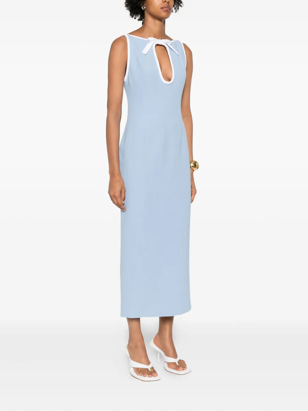 Rowen Rose Jurk met strikdetail Blauw