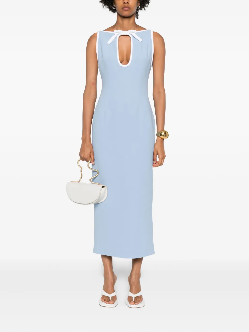 Rowen Rose Jurk met strikdetail - Blauw