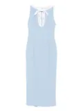 Rowen Rose bow-detail keyhole dress - Blue