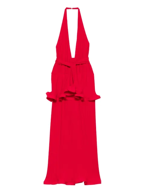 Rowen Rose ruffled pleated maxi dress