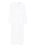 Rowen Rose bow-detail side-slit maxi dress - White