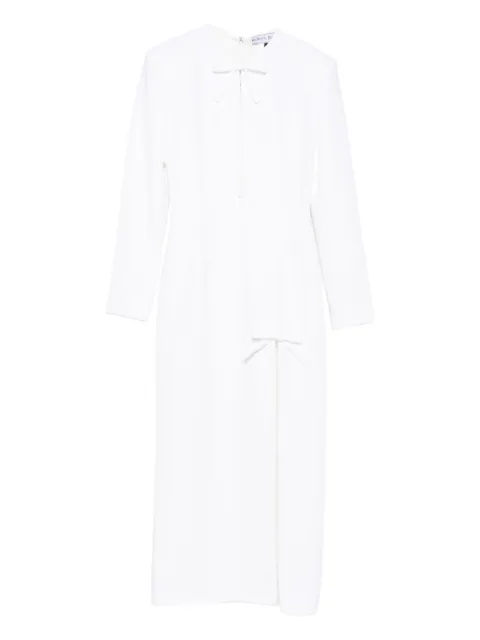 Rowen Rose bow-detail side-slit maxi dress