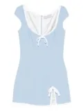 Rowen Rose bow-detail mini dress - Blue
