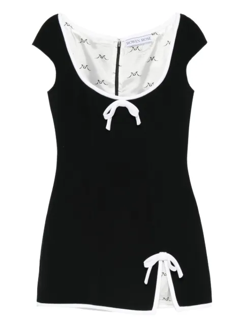 Rowen Rose bow-detail mini dress