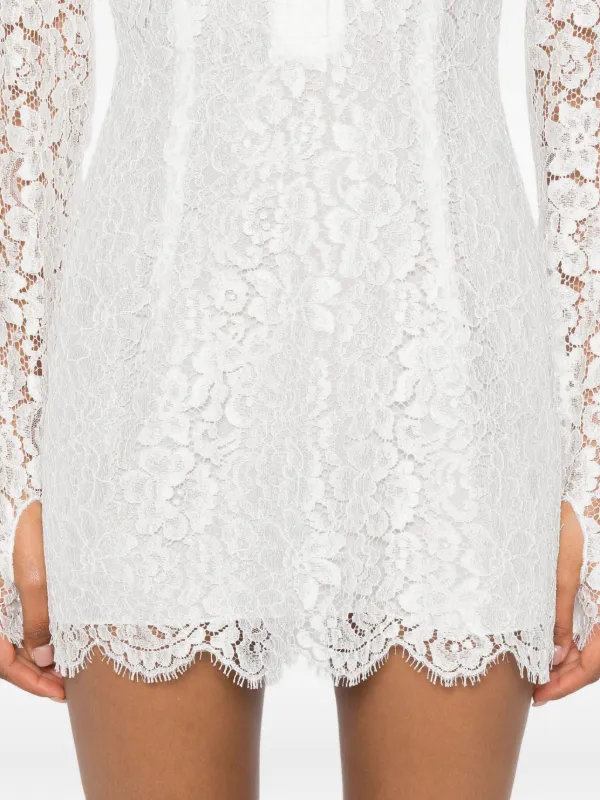 reign lace mini dress Satin Slip Mini Dress with Lace Trim – Reign Boutique main image 0