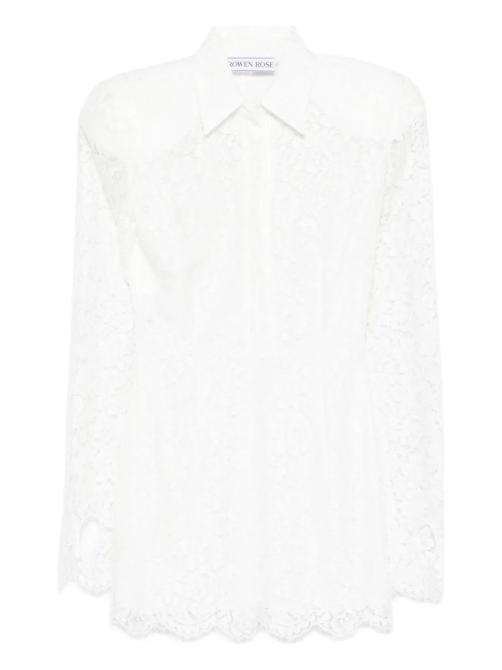 Rowen Rose long-sleeve lace mini dress | White | Image 1