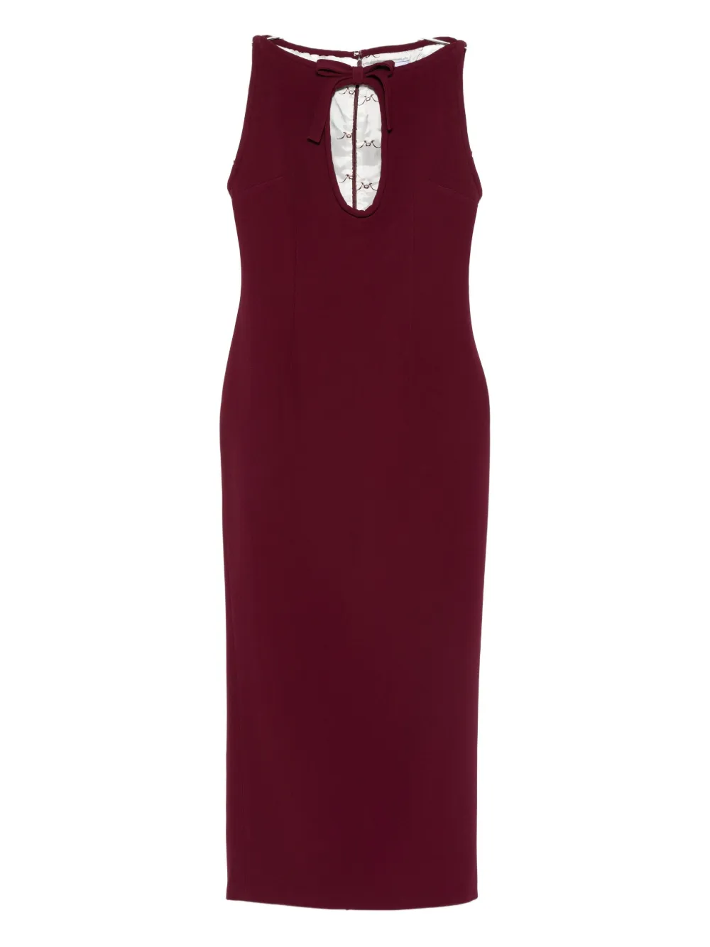 Rowen Rose keyhole-neckline sleeveless mini dress Rood
