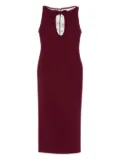 Rowen Rose keyhole-neckline sleeveless mini dress - Red