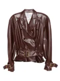 Rowen Rose belted double-breasted jacket - Brown