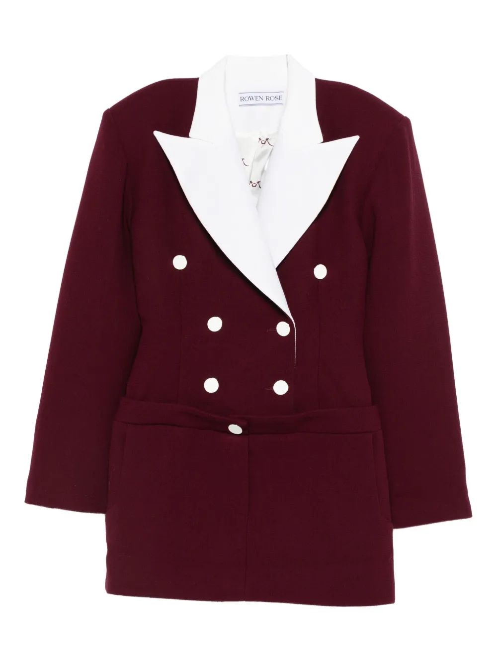 Rowen Rose Vestido com abotoamento duplo | Vermelho | Image 1