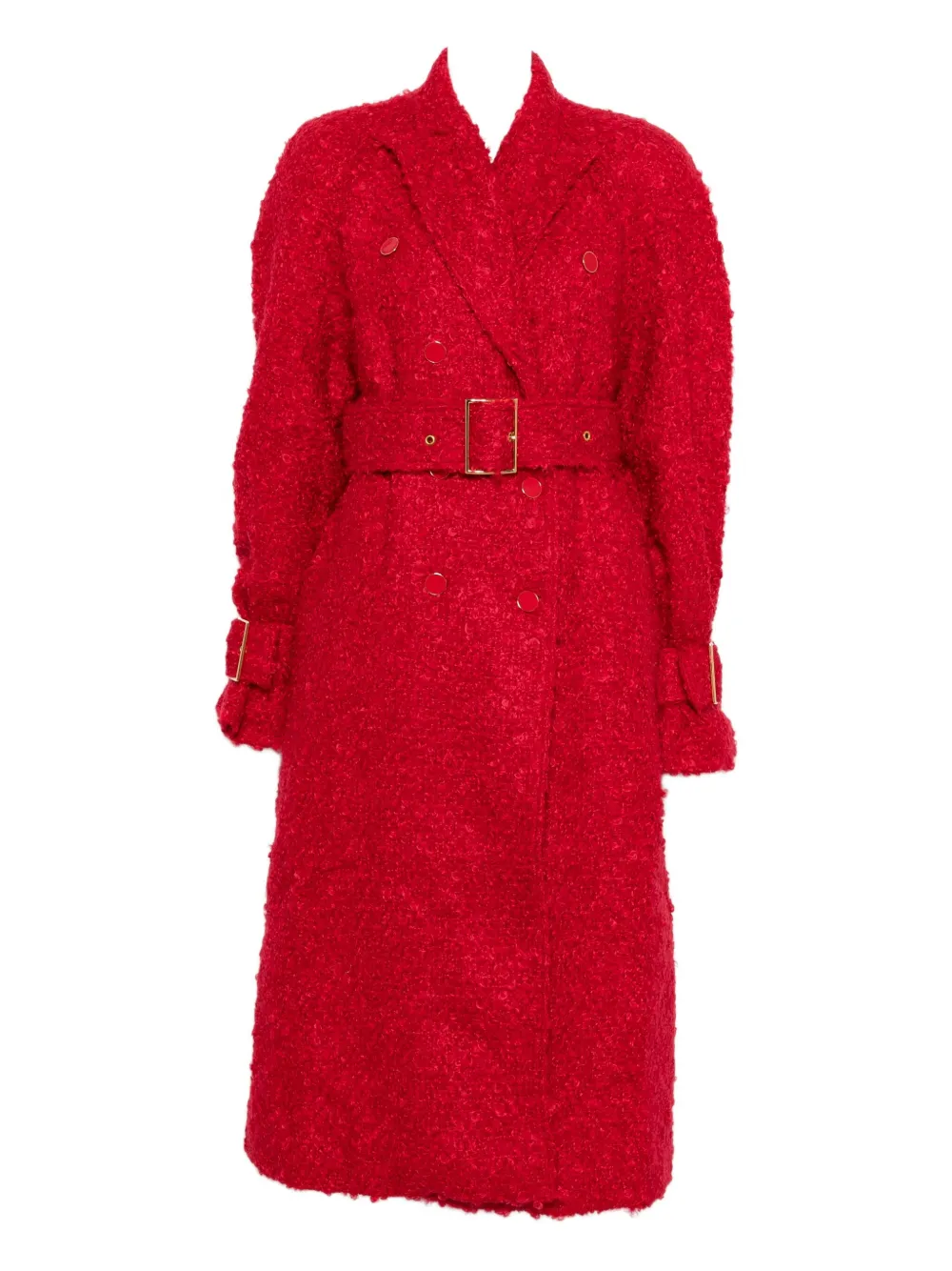 Rowen Rose tweed trench coat - Rosso