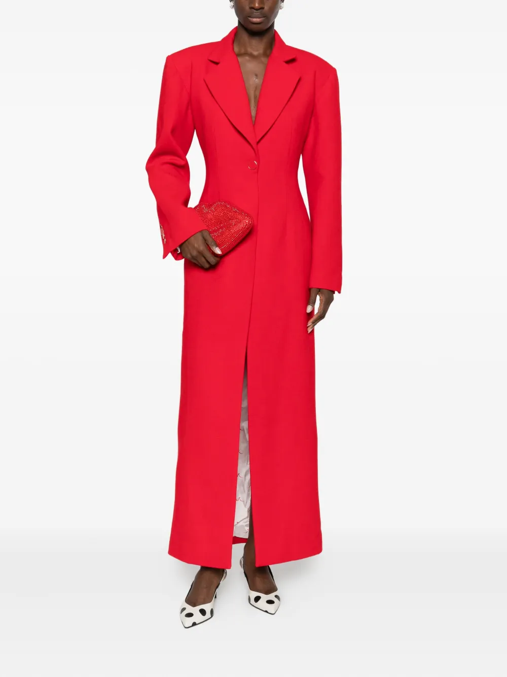 Rowen Rose tuxedo maxi dress - Rood