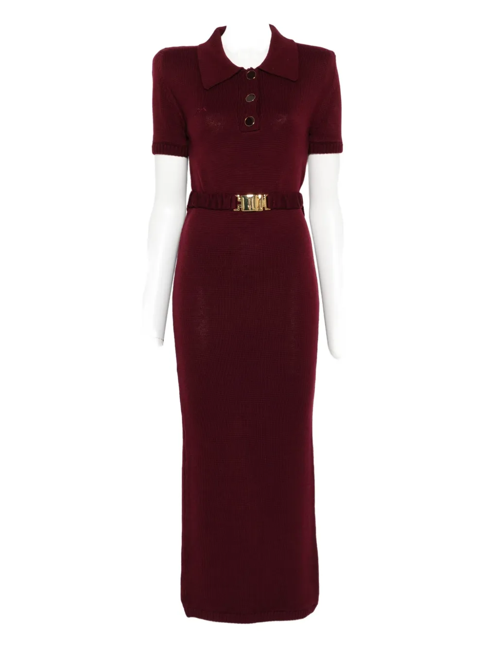 Rowen Rose Short Sleeve Midi Dress In Red