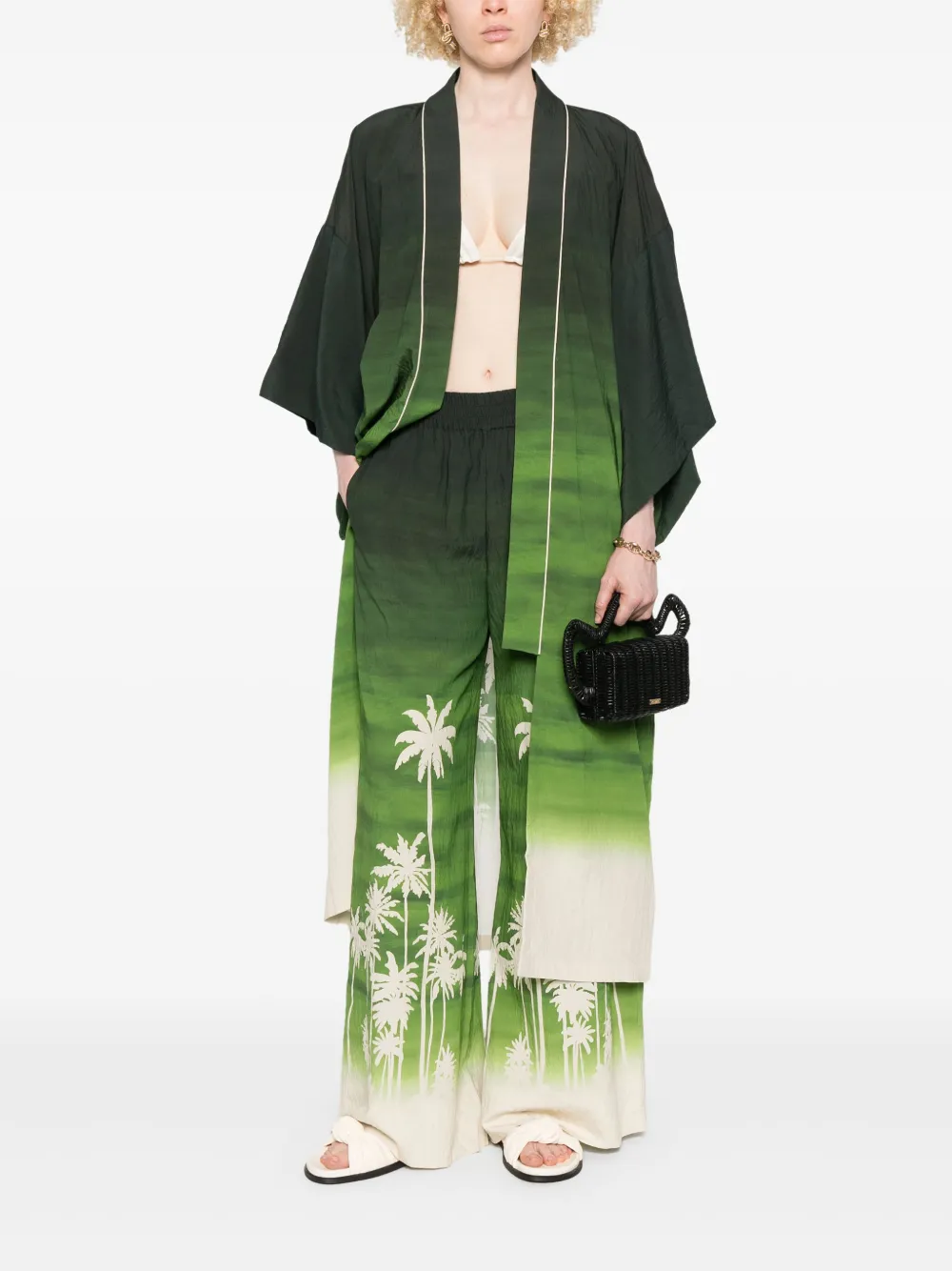 Maison La Plage Como flared trousers - Groen