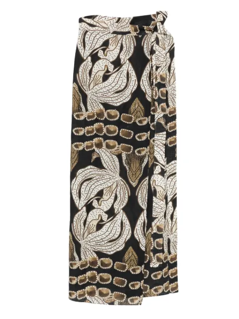 Maison La Plage Eva midi wrap skirt