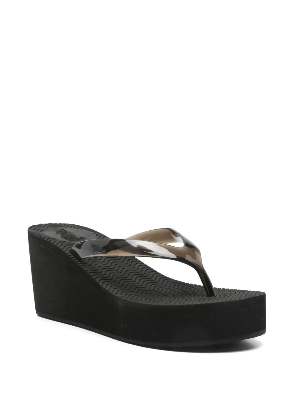 Ancient Greek Sandals 80 mm Etheria sandals Black