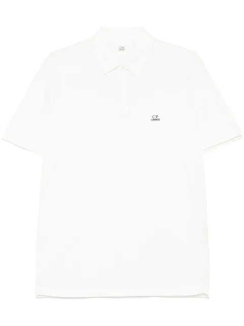 C.P. Company playera tipo polo con parche del logo