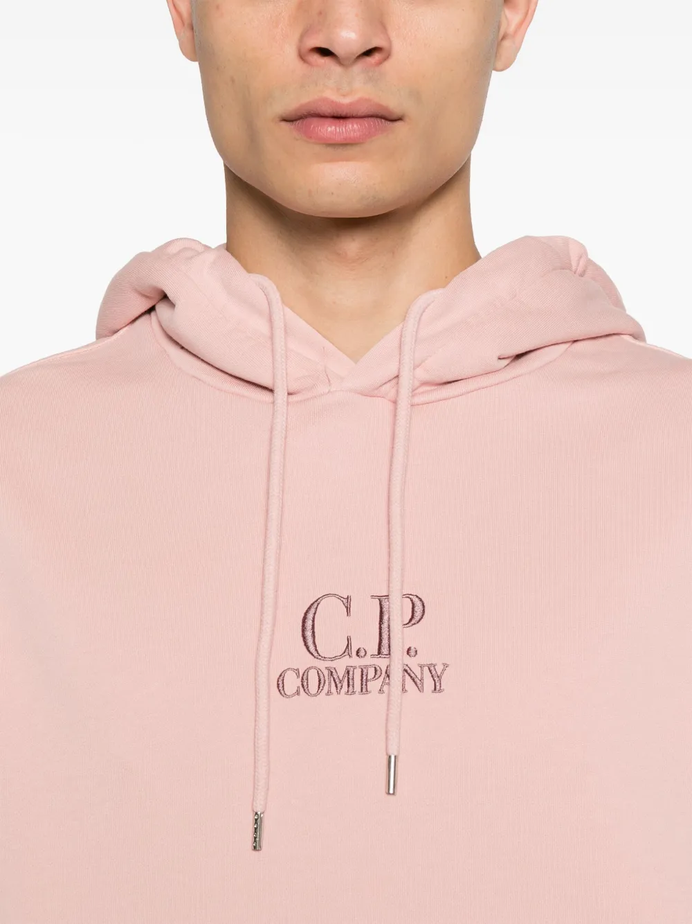 C.P. Company Hoodie met geborduurd logo Roze