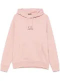 C.P. Company logo-embroidered hoodie - Pink