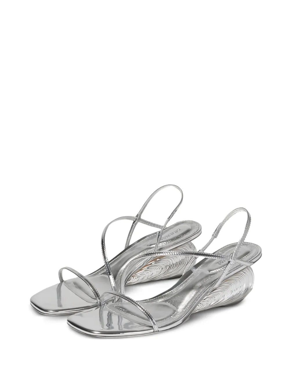  Simkhai 75mm Bridget Shell-motif Sandals - Silver 