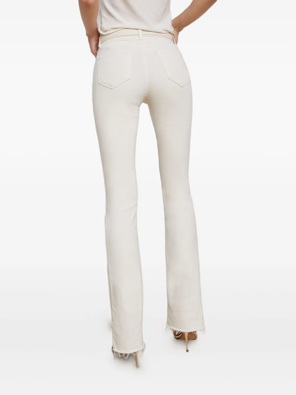 L'agence Raw-hem Bootcut Jeans In Neutral