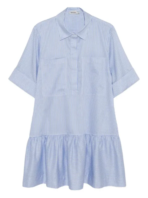 Simkhai Cris striped tiered shirt dress