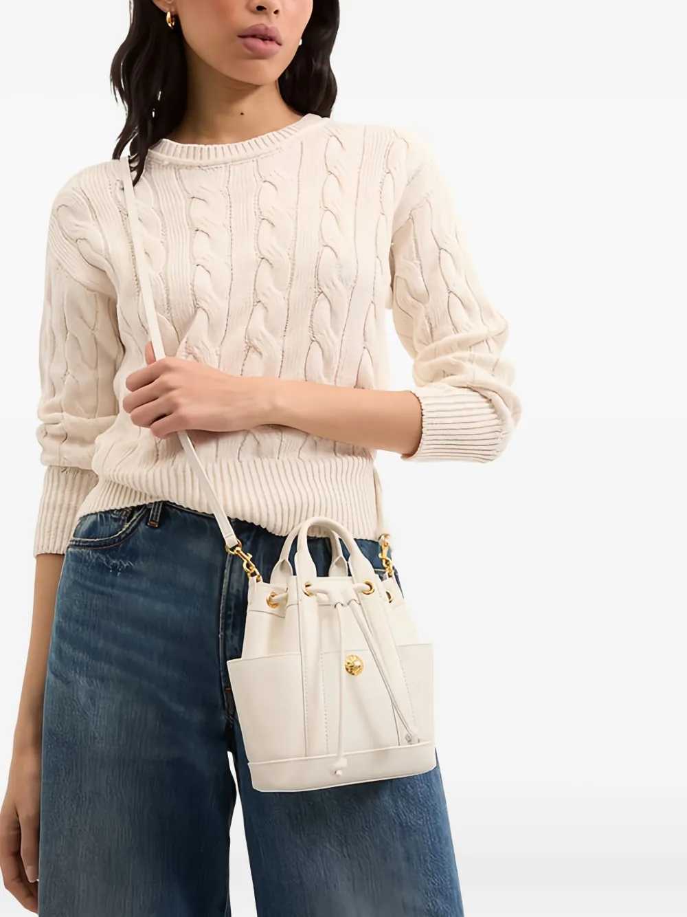 Veronica Beard Mini Goody Cross-body Bag In White